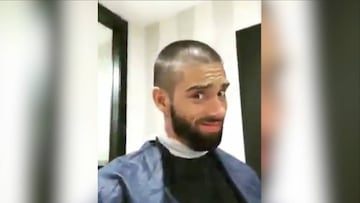 La reacci車n de 'espanto' total de Carrasco tras raparse al cero