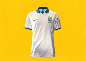 Vinicius models new Brazil Copa América white shirt