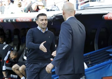 Saludo entre Asier Garitano y Zidane 