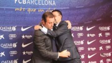 Rosell se despide de Bartomeu.