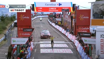 Sin embargo, no logró arrebatarle al noruego Træen del maillot rojo, quien sigue al frente de la clasificación general.