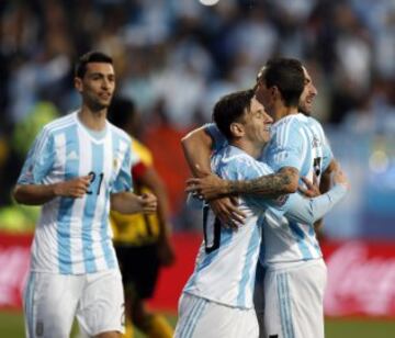 Argentina pasó en el primer lugar del Grupo B. Empató ante Paraguay y venció a Uruguay y a Jamaica.