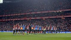 Celebraci&oacute;n del Athletic ante el Madrid