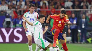 Ayoze durante el partido entre España e Italia en la Eurocopa 2024.