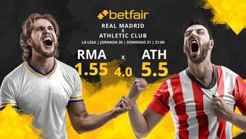 Real Madrid vs. Athletic Club de Bilbao: horario, TV, estadísticas, clasificación y pronósticos