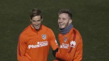 Saúl y Torres, en un entrenamiento en el Cerro del Espino.