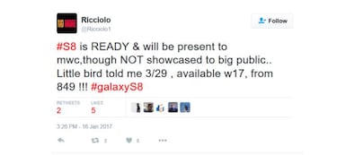 Este podría ser el precio y fecha de salida del Samsung Galaxy S8