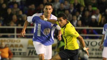 Dani Alves en un partido de Copa entre el Benidorm y el Barcelona