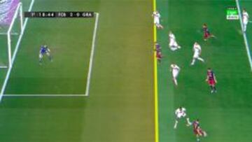 Messi, en posición correcta.