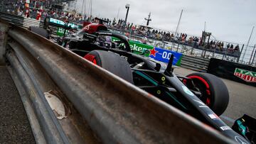 HAMILTON Lewis (gbr), Mercedes AMG F1 GP W12 E Performance, action during the 2021 Formula One World Championship, Grand Prix of Monaco from on May 20 to 23 in Monaco - Photo Florent Gooden / DPPI
 AFP7 
 22/05/2021 ONLY FOR USE IN SPAIN