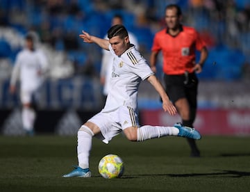 Fran García, en un partido con el Castilla.