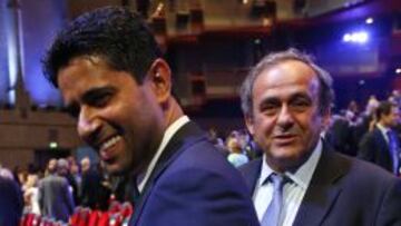 Al-Khela&iuml;fi, con Platini