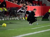 Almeyda, durante un partido.