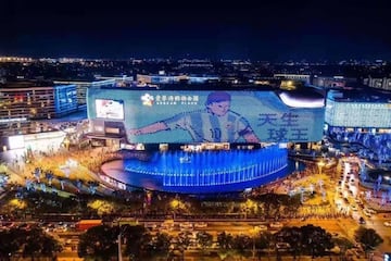 Homenaje a Messi en China con un espectáculo de luces y sonido