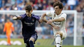 El Valladolid en el Bernabéu.