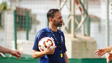 Fran Fernández, durante un entrenamiento