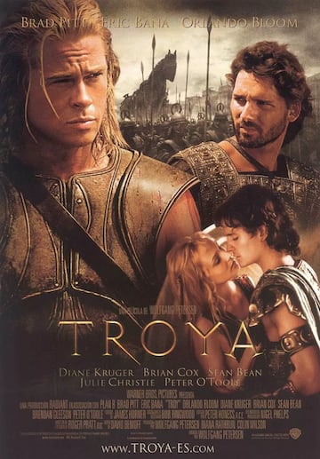 troya poster pelicula 2004 wolfgang petersen brad pitt eric bana orlando bloom