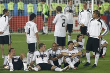 29 de junio de 2008. Final de la Eurocopa de Austria y Suiza entre Alemania y España. Decepción de los jugadores alemanes.