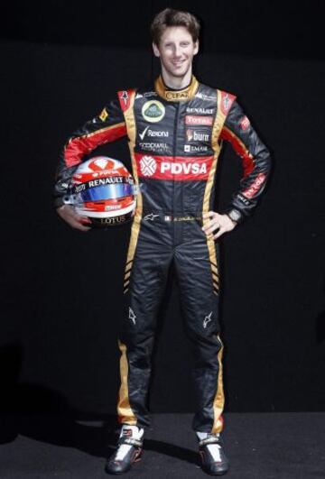 Romain Grosjean del equipo Lotus.