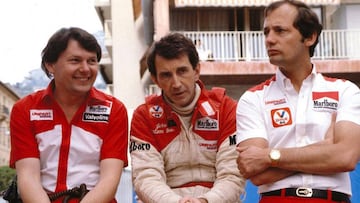 John Barnard, John Watson y ron Dennis en 1981.