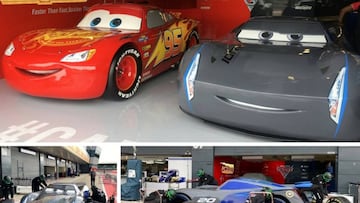 Rayo McQueen y Jackson Storm, estrellas 'reales' en Silverstone