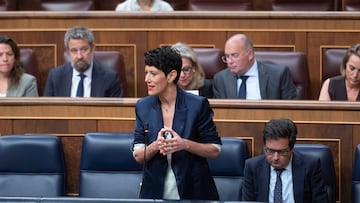La ministra de Inclusi¨®n, Seguridad Social y Migraciones, Elma Saiz, interviene durante una sesi¨®n de control al Gobierno, en el Congreso de los Diputados, a 11 de septiembre de 2024, en Madrid (Espa?a). La financiaci¨®n singular para Catalu?a pactada entre el PSC y ERC es uno de los temas clave de hoy de la primera sesi¨®n de control al Gobierno en el Congreso tras el periodo vacacional, con varias preguntas de PP y Junts a ministros del Gobierno.
11 SEPTIEMBRE 2024;PLENO;SESI?N;PLENARIA;CONGRESO;CATALU?A
Alberto Ortega / Europa Press
11/09/2024
