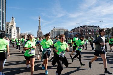 Participantes de la XII Carrera Madrid en marcha Contra el Cáncer a 30 de Marzo de 2025 en Madrid (España).