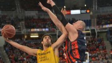 Javier Beirán durante la eliminatoria ante el Baskonia.