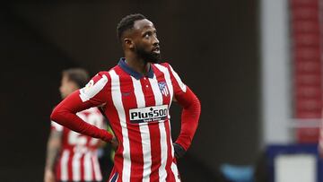 Moussa Demb&eacute;l&eacute; con el Atl&eacute;tico.