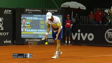 Cuevas hizo el saque más loco en Sao Paulo ¡Y ganó!