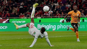 Soccer Football - CAF Africa Cup of Nations - Morocco 2025 - Group A - Zambia v Morocco - Prince Moulay Abdellah Stadium, Rabat, Morocco - December 29, 2025 Morocco's Ayoub El Kaabi scores their third goal REUTERS/Stringer TPX IMAGES OF THE DAY
