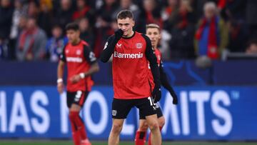 Soccer Football - Champions League - Bayer Leverkusen v Inter Milan - BayArena, Leverkusen, Germany - December 10, 2024 Bayer Leverkusen's Florian Wirtz reacts REUTERS/Thilo Schmuelgen