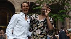 Nadal y Venus Williams acaban por los suelos en un acto del US Open