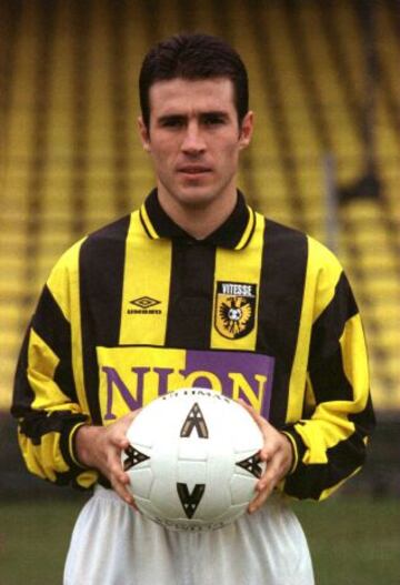 Joaquín del Olmo en su presentación con el Vitesse.