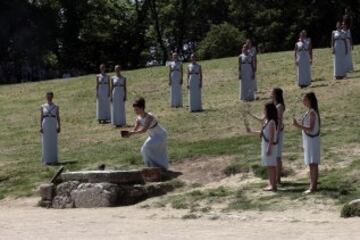 El perfecto ensayo del encendido de la llama olímpica