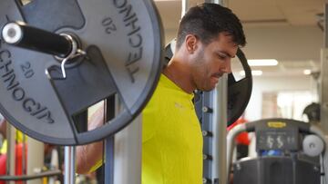 26-07-24. RÓBER PIER, DURANTE LA PRETEMPORADA DEL SPORTING EN MONDARIZ.
