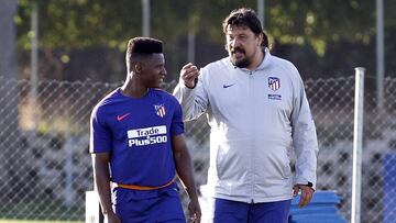 Germán Burgos, que hoy se sentará en el banquillo del Atlético ante el Madrid, como en la Supercopa de 2014 y la Europa League pasada.