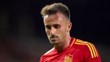 BADAJOZ, SPAIN - JUNE 05: Aleix Garcia of Spain looks on during an International Friendly Match between Spain and Andorra at Nuevo Vivero on June 05, 2024 in Badajoz, Spain. (Photo by Fran Santiago/Getty Images)