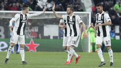 La Juventus celebra el primer gol de Cristiano. 