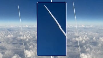 Un pasajero de British Airways graba desde su ventanilla el paso de un misil balístico: momento terrorífico