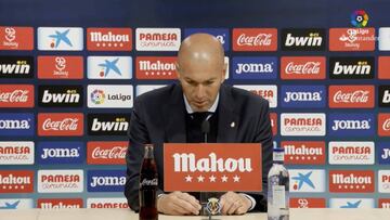 Zidane: "No podemos estar contentos con nuestra Liga"