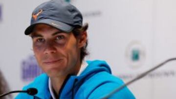 Rafael Nadal atendi&oacute; a la prensa en la partido de exhibici&oacute;n celebrado en el Madison Square Garden de Nueva York.