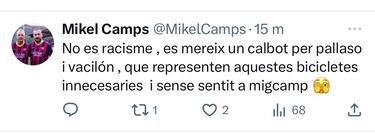 Mikel Camps, miembro de la directiva del Bar?a, ataca a Vinicius: ¡°No es racismo, merece una colleja por payaso¡±
