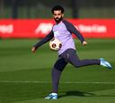 Mo Salah regresa al entrenamiento de Liverpool tras su lesión