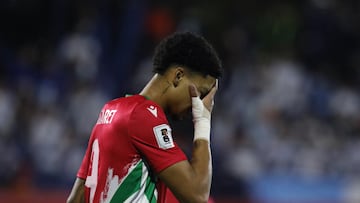 Soccer Football - FIFA World Cup - CONCACAF Qualifiers - Group A - Guatemala v Suriname - Estadio El Trebol, Guatemala City, Guatemala - November 18, 2025 Suriname's Richonell Margaret reacts after missed a chance to score REUTERS/Sandra Sebastian