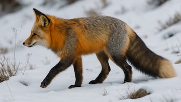 A wildlife photographer was able to capture to Sierra Nevada red foxes on camera, but had to go to great lengths to do so.