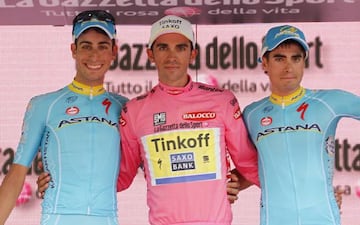 Aru, Contador y Landa en el podio final