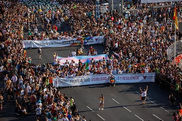 Manifestación por el Orgullo LGTBIQ+ en Madrid.