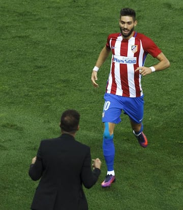 Carrasco lo celebró con Simeone.