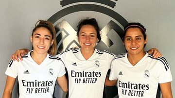 Olga Carmona, Ivana Andrés y Kenti Robles, capitanas del Real Madrid 2022-23.